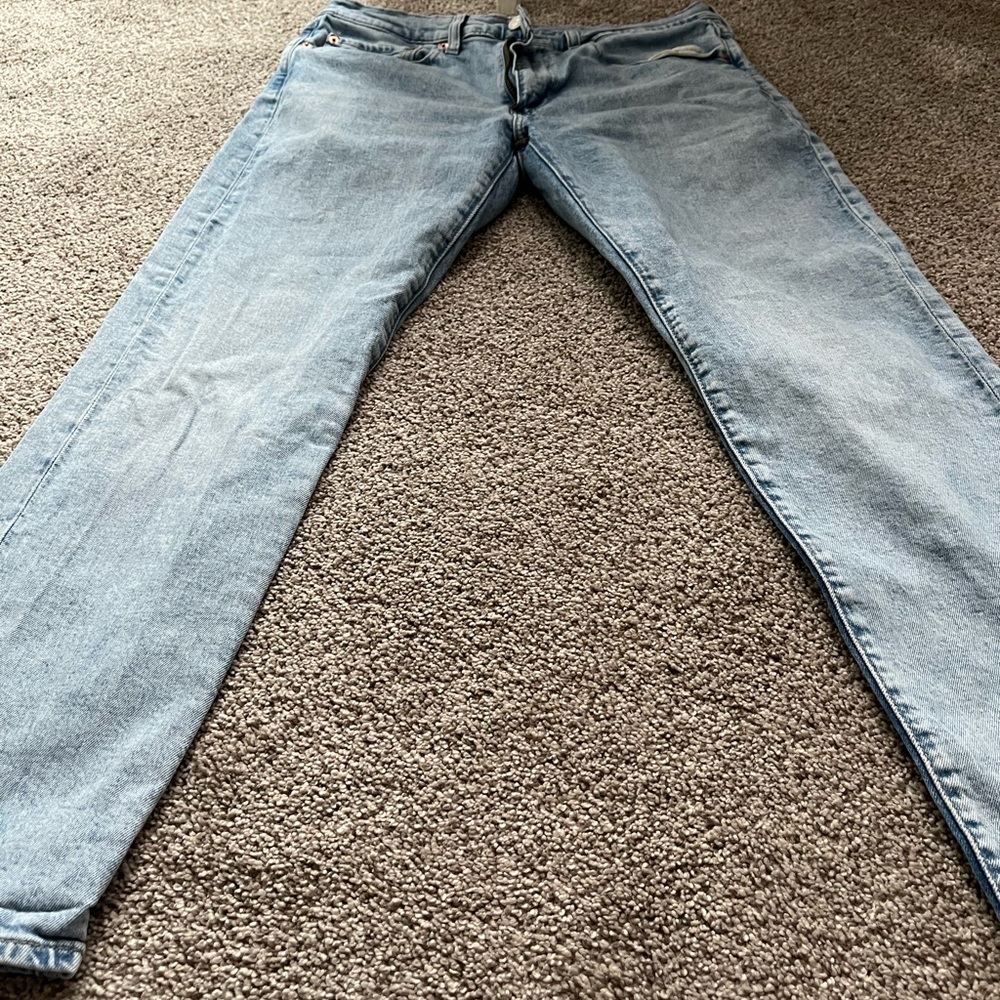 Men's Straight Light Blue Jeans